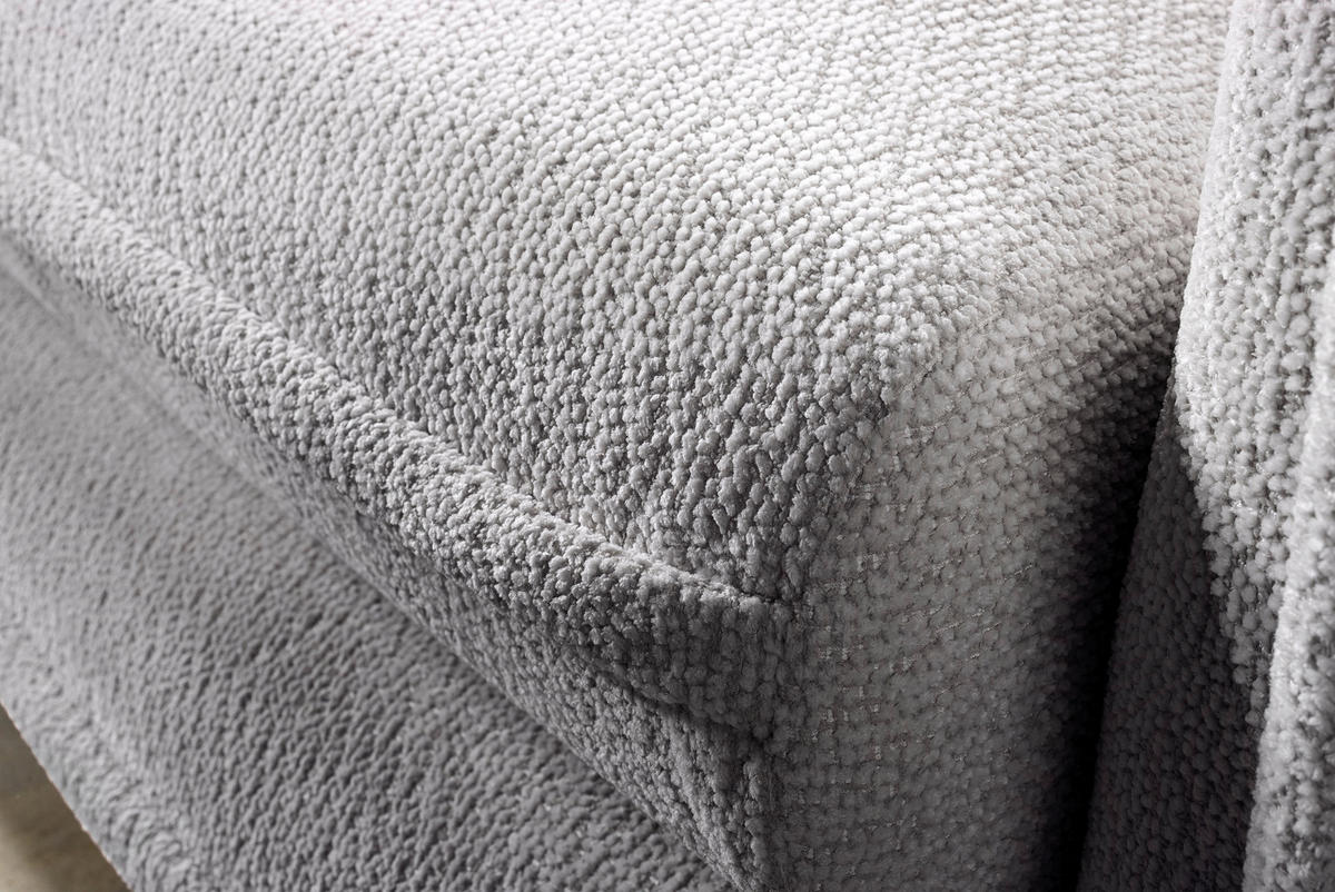 SCHLAFSOFA  mit Liegefunktion, Rücken echt Struktur Grau  - Schwarz/Grau, KONVENTIONELL, Kunststoff/Textil (237/94/117cm) - Carryhome