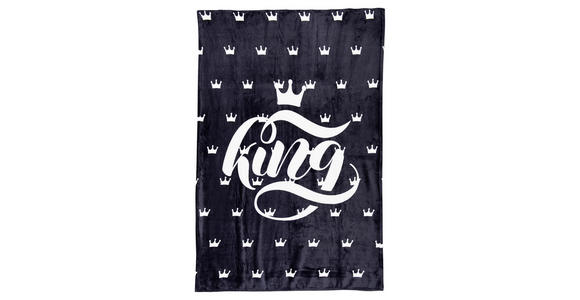 Kuscheldecke King - Silberfarben/Schwarz, MODERN, Textil (130/180cm) - Luca Bessoni