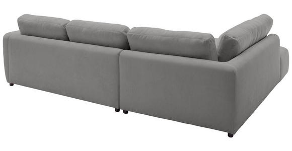 ECKSOFA  in Chenille Grau  224/307 cm  - Schwarz/Grau, KONVENTIONELL, Kunststoff/Textil (224/307cm) - Hom`in