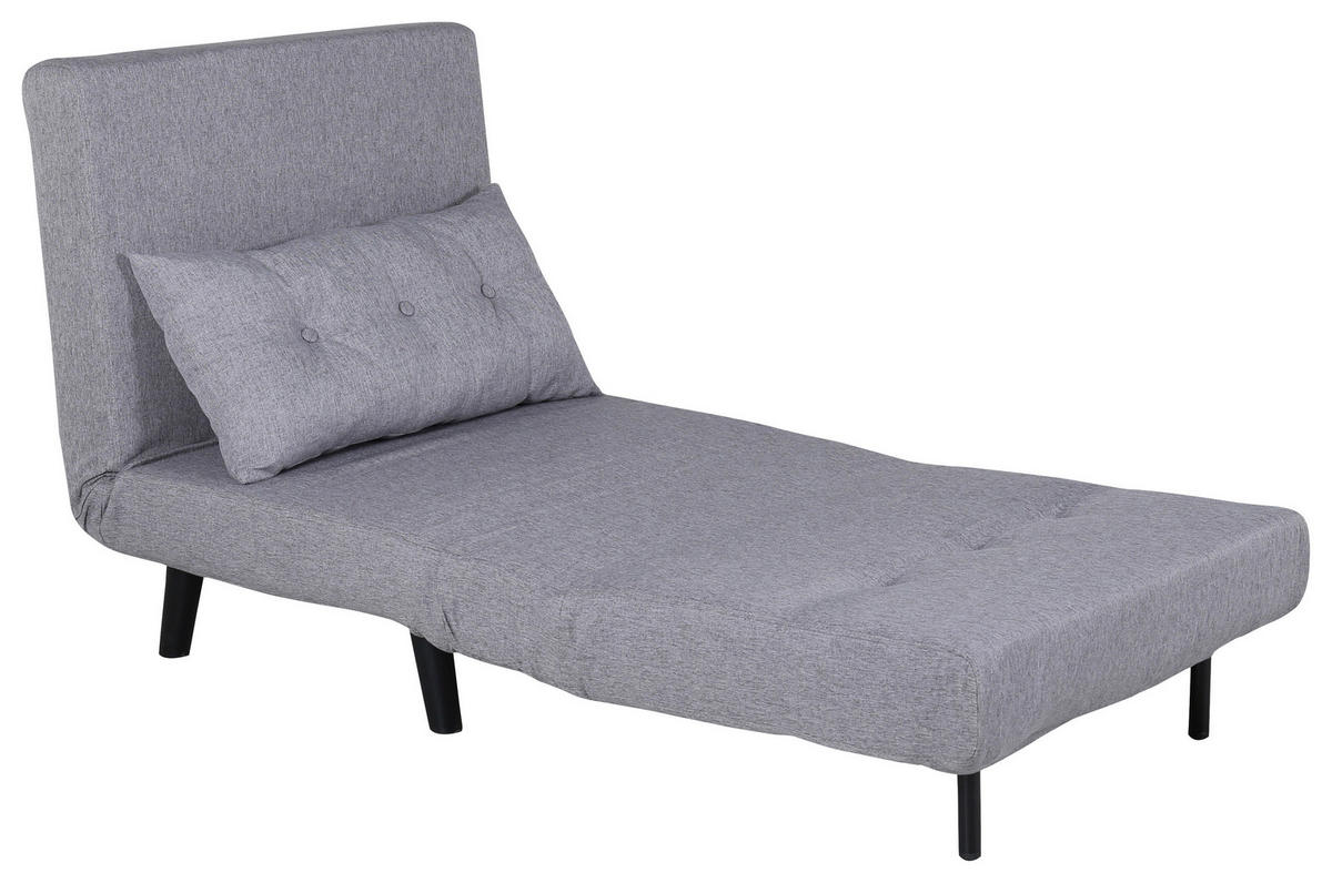 SCHLAFSESSEL in Textilgeflecht Grau, Schwarz  - Schwarz/Grau, Design, Textil/Metall (70/88/80cm) - Livetastic