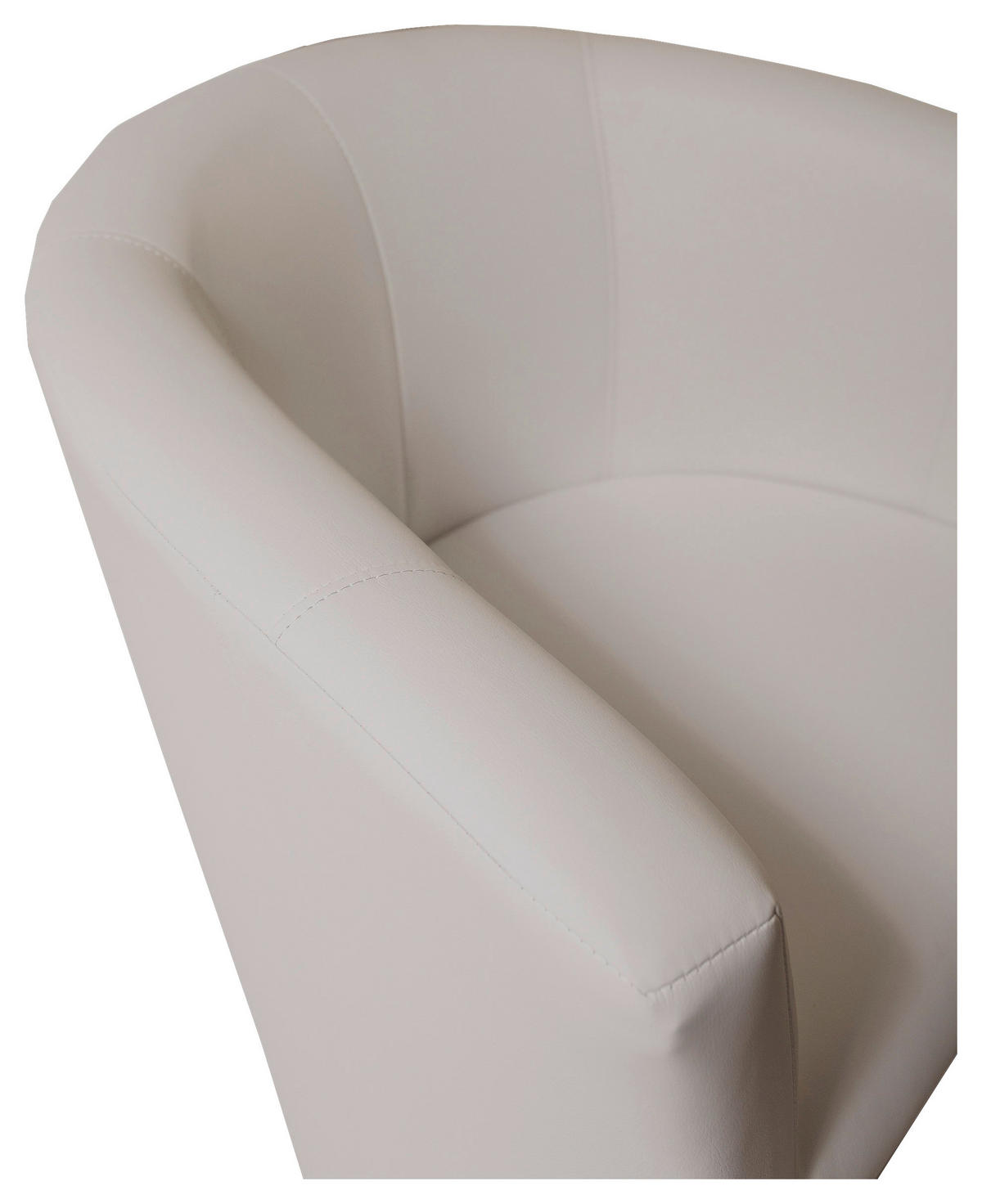 SESSEL in Lederlook Weiß  - Schwarz/Weiß, KONVENTIONELL, Kunststoff/Textil (68/78/65cm) - Boxxx