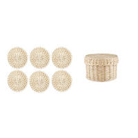 UNTERSETZER Naturmaterialien Ecru 10 cm  - Ecru, LIFESTYLE, Naturmaterialien (10cm)