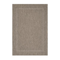 TEPPICH Outdoor Flachgewebe Uni-Design Polypropylen Balkon Braun Läufer 80x250 - Braun, Textil (80/250cm) - KADIMA DESIGN