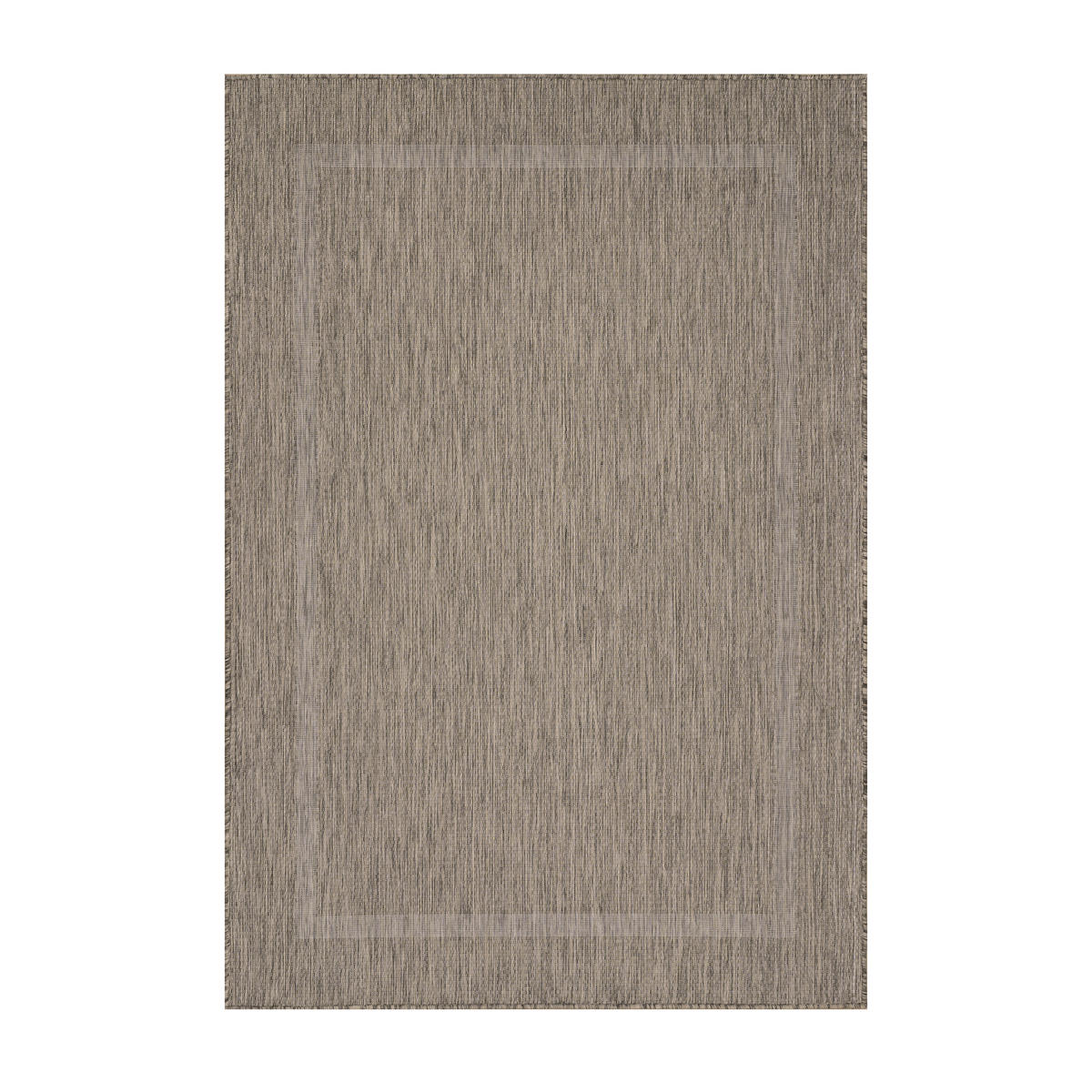 TEPPICH Outdoor Flachgewebe Uni-Design Polypropylen Balkon Braun Läufer 80x250 - Braun, Textil (80/250cm) - KADIMA DESIGN