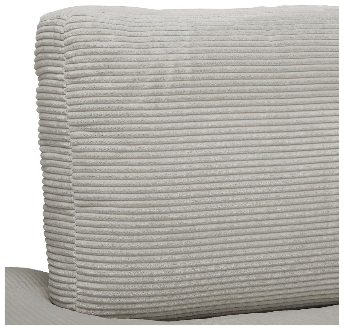 ECKSOFA in Cord Hellgrau  - Hellgrau/Schwarz, Design, Kunststoff/Textil (224/265cm) - Hom`in
