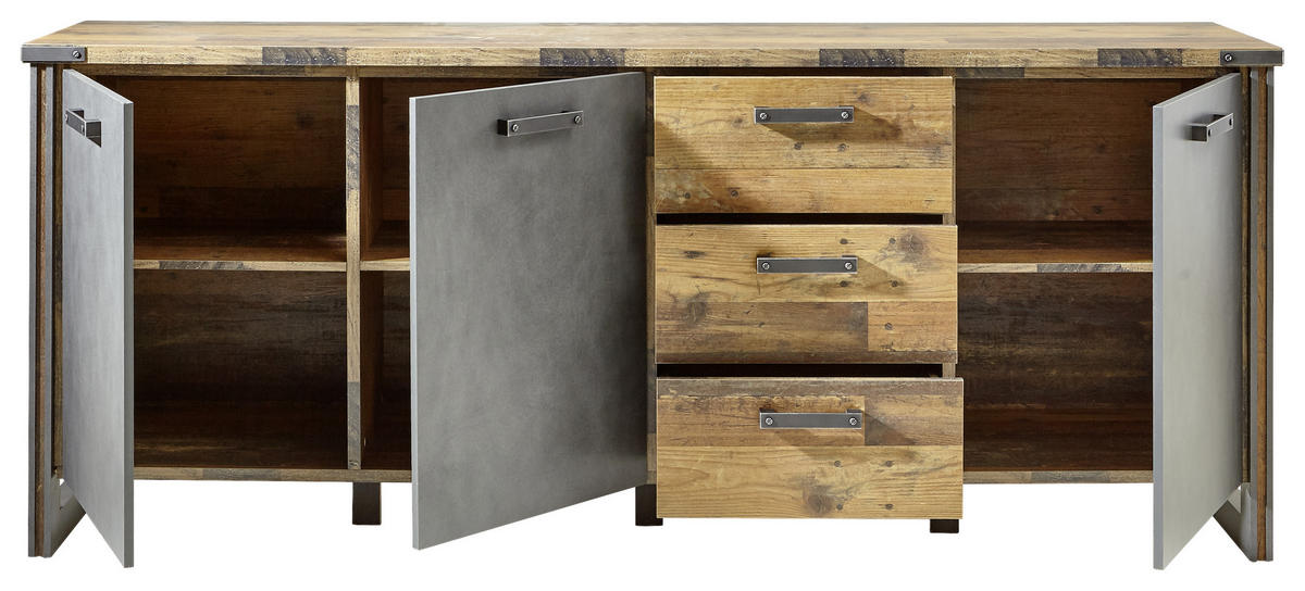 SIDEBOARD  207/88/42 cm 3 Schublade(n)  - Anthrazit/Grau, KONVENTIONELL, Holzwerkstoff/Kunststoff (207/88/42cm) - Hom`in