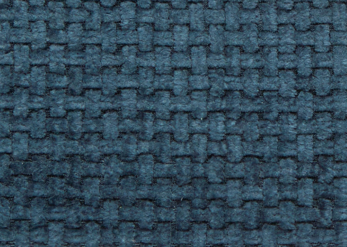 ECKSOFA in Webstoff Blau  288/179-202 cm  - Blau/Schwarz, Design, Textil/Metall (288/179-202cm) - Stylife