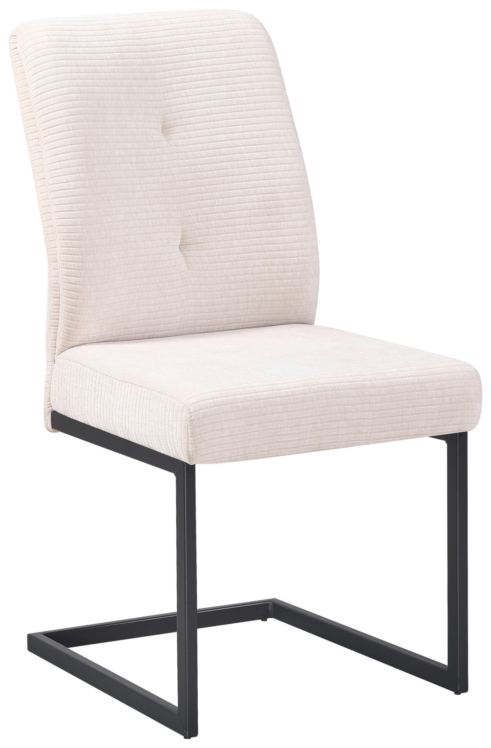SCHWINGSTUHL  in Eisen Cord  - Beige/Schwarz, KONVENTIONELL, Textil/Metall (50/99/67cm) - MID.YOU