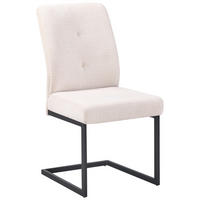SCHWINGSTUHL  in Eisen Cord  - Beige/Schwarz, KONVENTIONELL, Textil/Metall (50/99/67cm) - MID.YOU