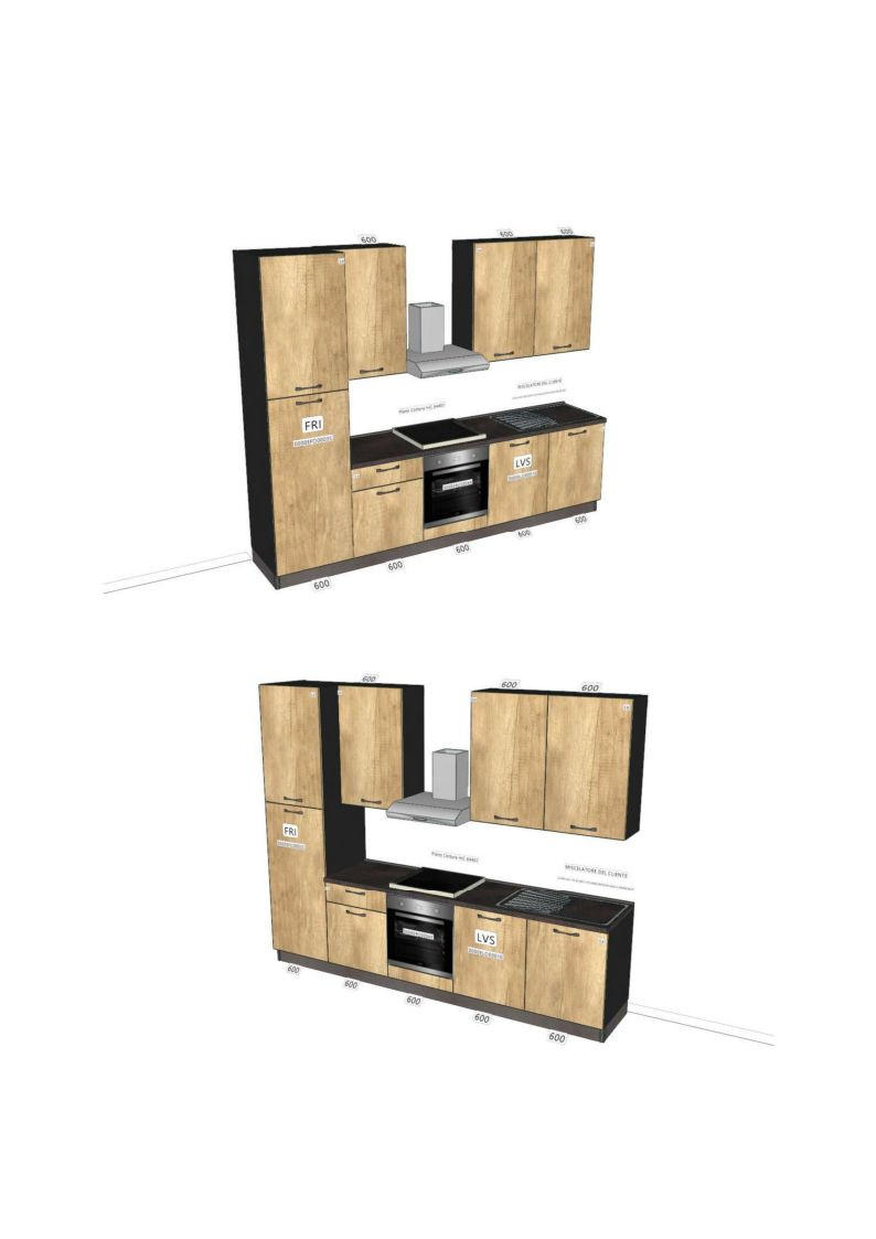 KUHINJSKI BLOK  antracit  - antracit, Moderno, pločasti materijal/plastika (300/240/60cm) - Xora