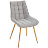 STUHL  in Eisen Webstoff  - Eichefarben/Hellgrau, Modern, Textil/Metall (51/88/62cm) - Livetastic