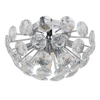 DECKENLEUCHTE VIRINA 39/22 cm   - Klar/Chromfarben, KONVENTIONELL, Glas/Metall (39/22cm) - Globo