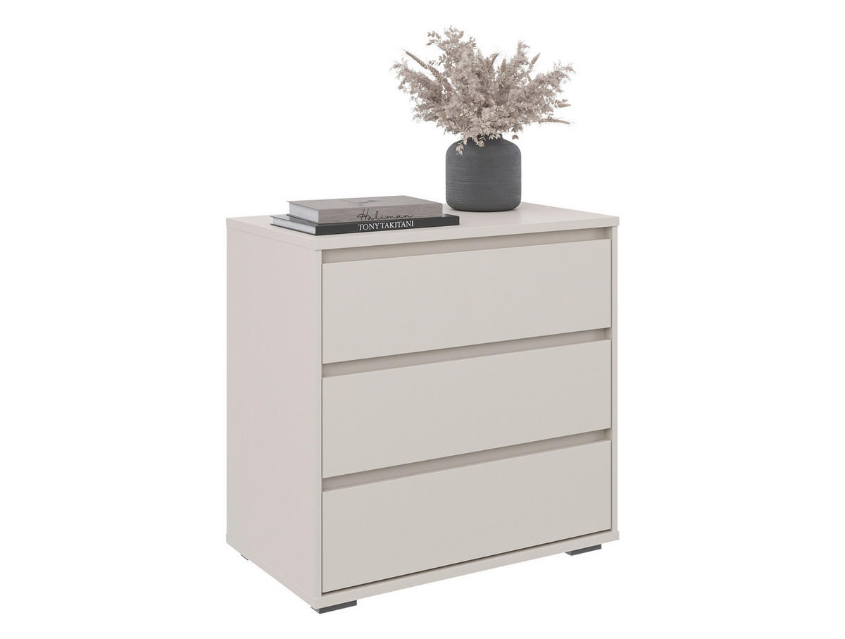 KOMMODE - Kaschmir/Anthrazit, Design, Holzwerkstoff/Kunststoff (80/79/48cm) - Carryhome