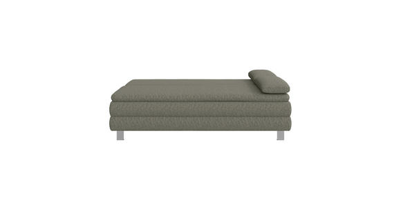 BOXSPRINGSOFA in Flachgewebe Grau  - Silberfarben/Grau, Design, Textil/Metall (202/96/105cm) - Carryhome