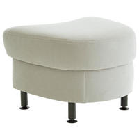 HOCKER Flachgewebe Hellgrau  - Hellgrau/Schwarz, KONVENTIONELL, Textil/Metall (68/47/62cm) - Beldomo Comfort