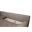 ECKSOFA Braun Struktur  inkl. Rückenkissen, Bettkasten, Schlaffunktion, Rücken echt, Liegefläche im Originalstoff  - Schwarz/Braun, KONVENTIONELL, Textil/Metall (194/274cm) - Carryhome