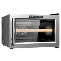 WEINKÜHLSCHRANK  - Edelstahlfarben/Schwarz, Basics, Glas/Holz (43/55/30,5cm) - Atrigo