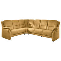 ECKSOFA in Mikrofaser Gelb  - Gelb/Beige, Konventionell, Textil/Metall (223/275cm) - Beldomo Comfort