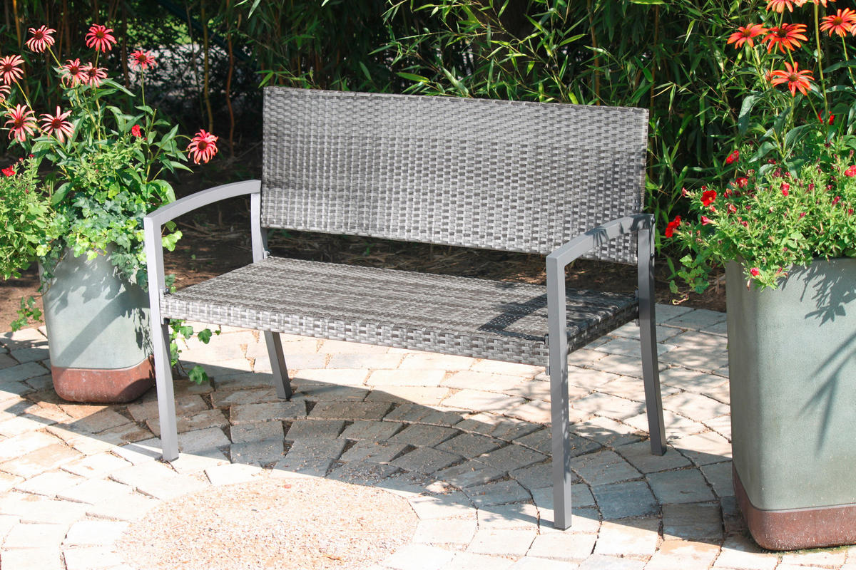 LAVICE PRO DVA kov, plast - tmavě šedá, Basics, kov/plast (116/60/87cm) - Gardenson
