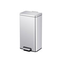 ODPADKOVÝ KÔŠ  30 l - farba ušľachtilej ocele/antracitová, Basics, kov/plast (30,2/33,3/61,7cm) - Fackelmann