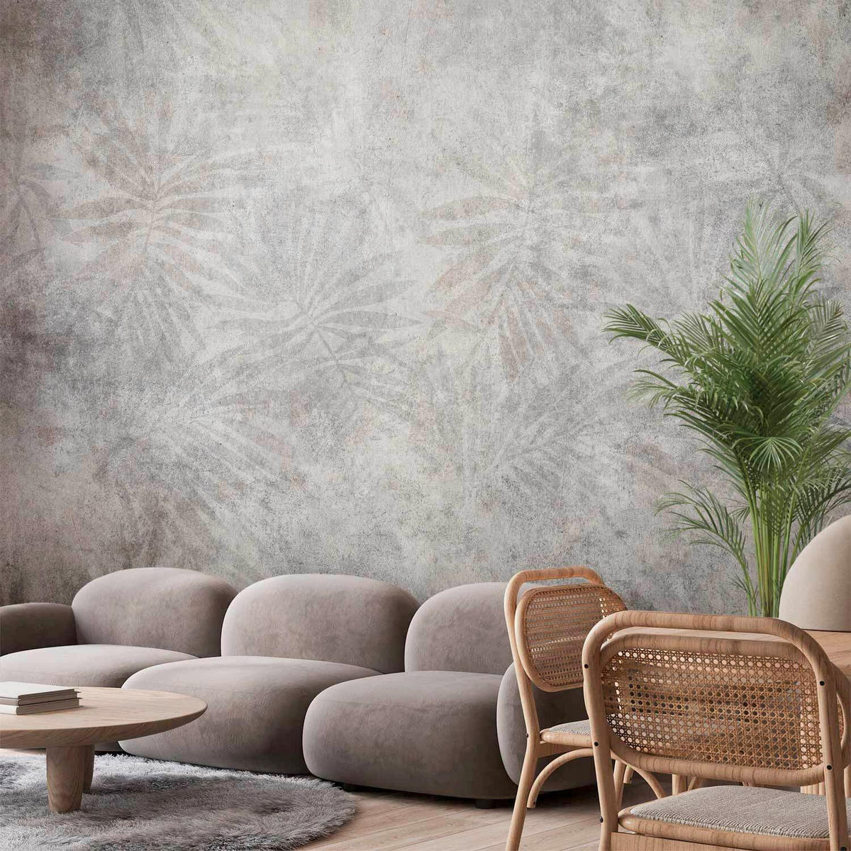 FOTOTAPETE  - Hellgrau/Grau, LIFESTYLE, Textil (450/315cm) - artgeist