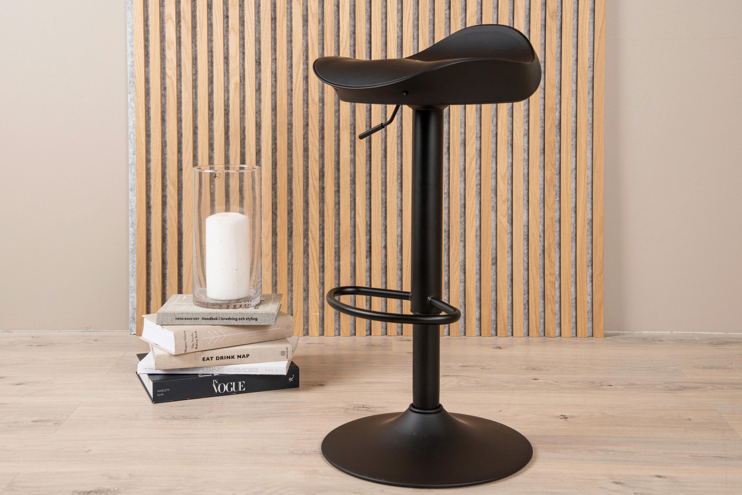 BARPALL SET i svart  - svart, Design, metall/plast (40/69/38cm) - Livetastic