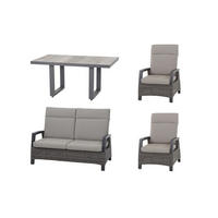 LOUNGEGARNITUR 4-teilig   72/103/83 cm Aluminium  - Grau, Basics, Keramik/Kunststoff (72/103/83cm) - Siena Garden