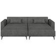 BIGSOFA  in Chenille Dunkelgrau  - Hellbraun/Dunkelgrau, MODERN, Textil/Metall (300/80/190cm) - Carryhome