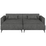 BIGSOFA  in Chenille Dunkelgrau  - Hellbraun/Dunkelgrau, MODERN, Textil/Metall (300/80/190cm) - Carryhome