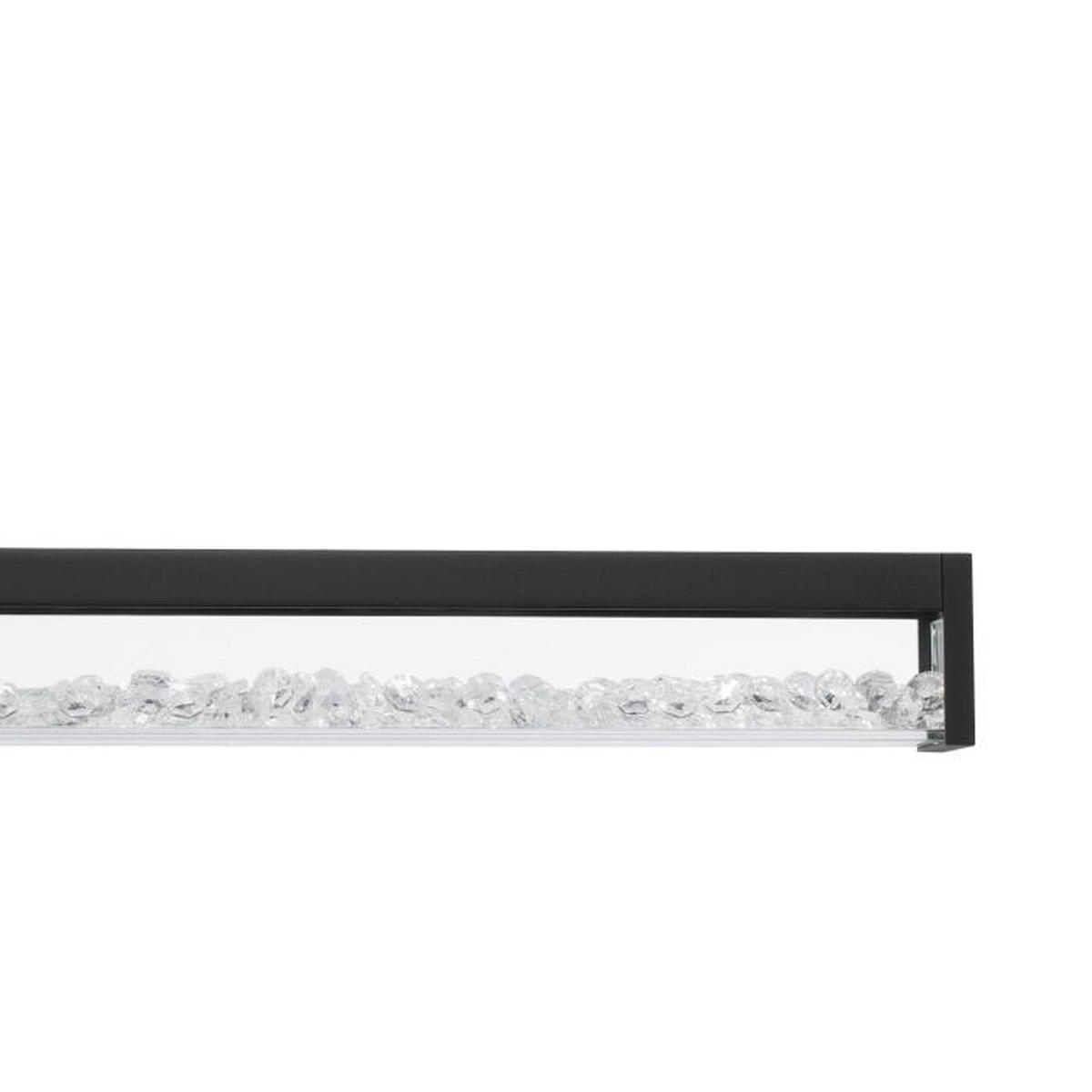KŘIŠŤÁLOVÉ ZÁVĚSNÉ SVÍTIDLO - černá, Trend, kov/sklo (100/8/110cm)