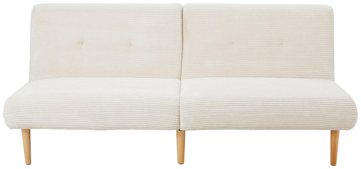 SCHLAFSOFA in Cord Beige  - Beige/Naturfarben, Design, Holz/Textil (184/80/87cm) - Carryhome