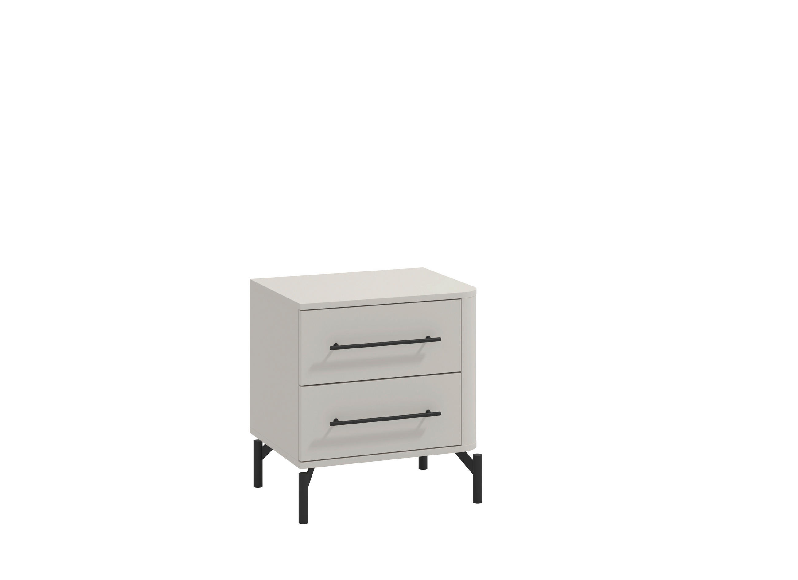 ÉJJELISZEKRÉNY kasmírszínű  - kasmírszínű/fekete, Basics, műanyag/faalapú anyag (52/56/40cm) - Carryhome