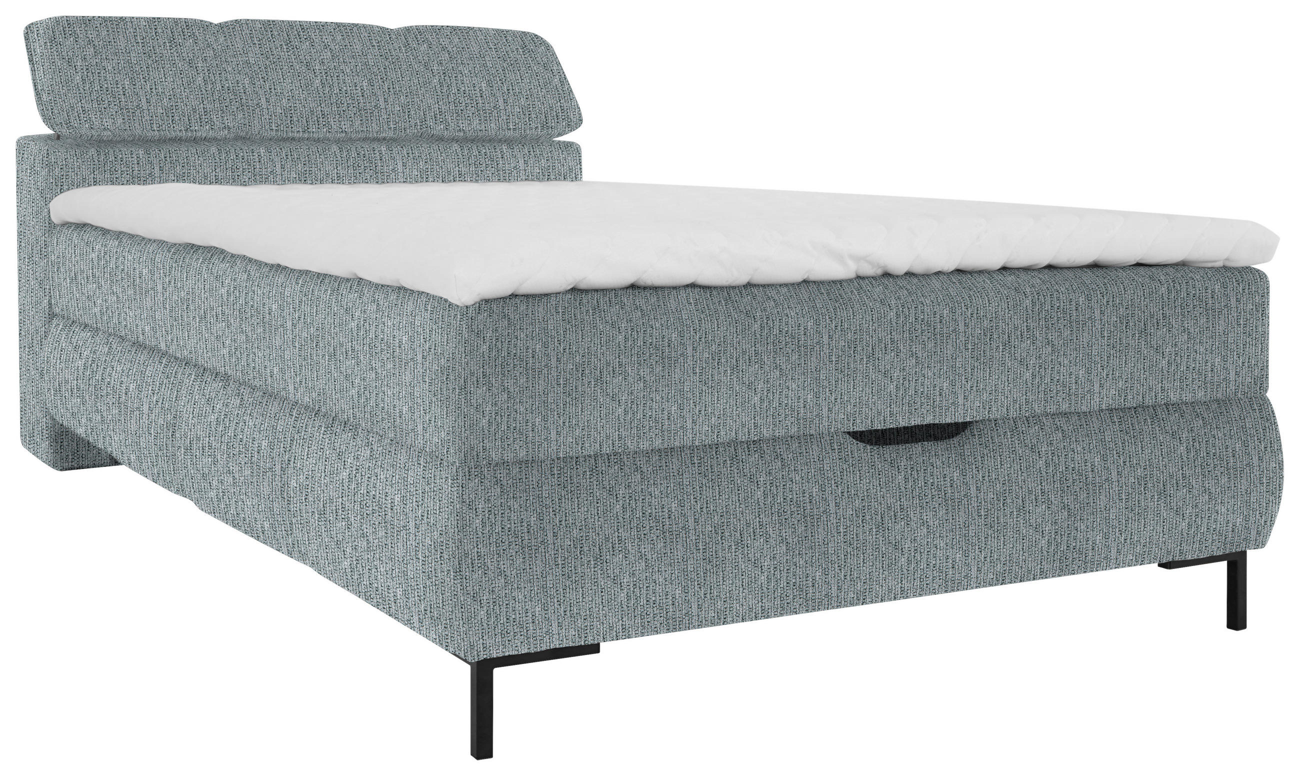 BOXBETT 120/200 cm  in Grau  - Schwarz/Grau, KONVENTIONELL, Holz/Holzwerkstoff (120/200cm) - Xora