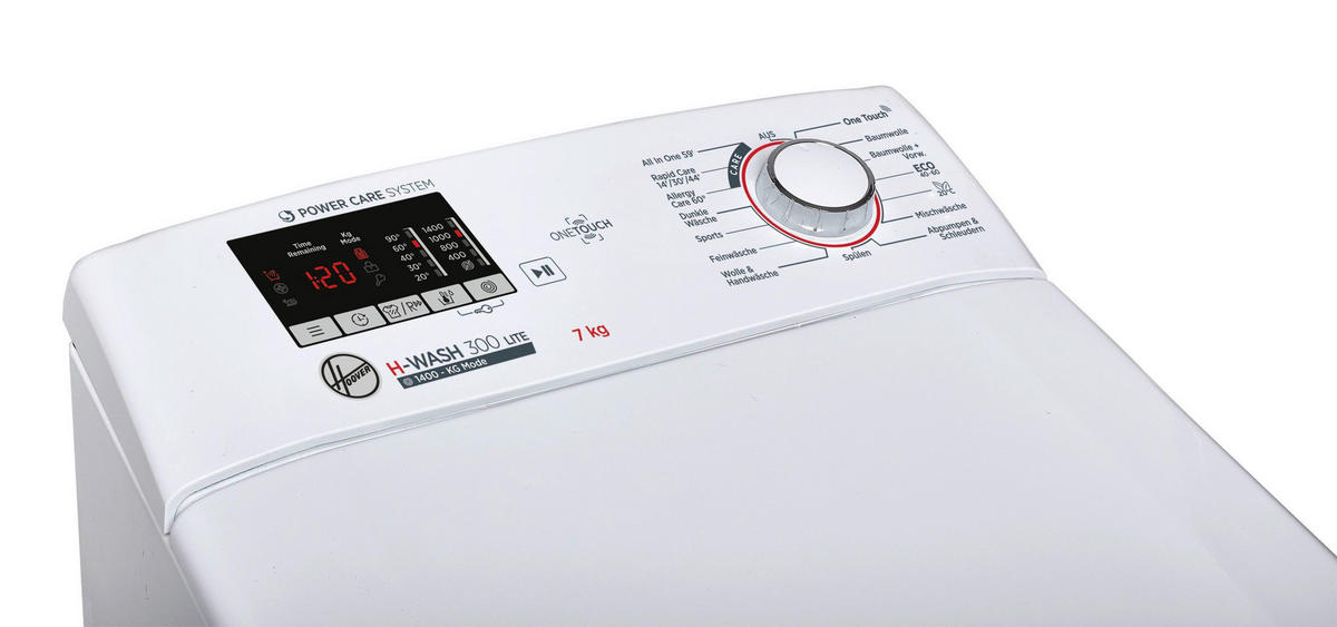WASCHMASCHINE H3TMQ 47TAE/1-84   - Weiß, Basics, Kunststoff/Metall (41/86/60cm) - Hoover