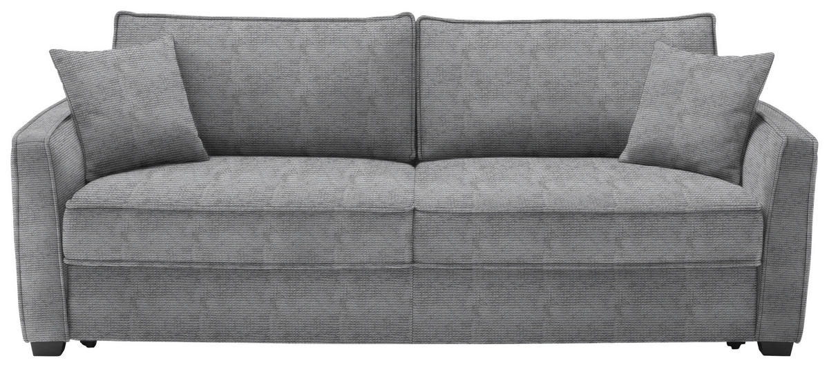 SCHLAFSOFA Jacquard Dunkelgrau  - Dunkelgrau/Blaugrau, Design, Holz/Textil (240/75/110cm) - home24