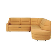 WOHNLANDSCHAFT in Textil Goldfarben - Goldfarben/Schwarz, KONVENTIONELL, Kunststoff/Textil (251/285cm) - Sedda
