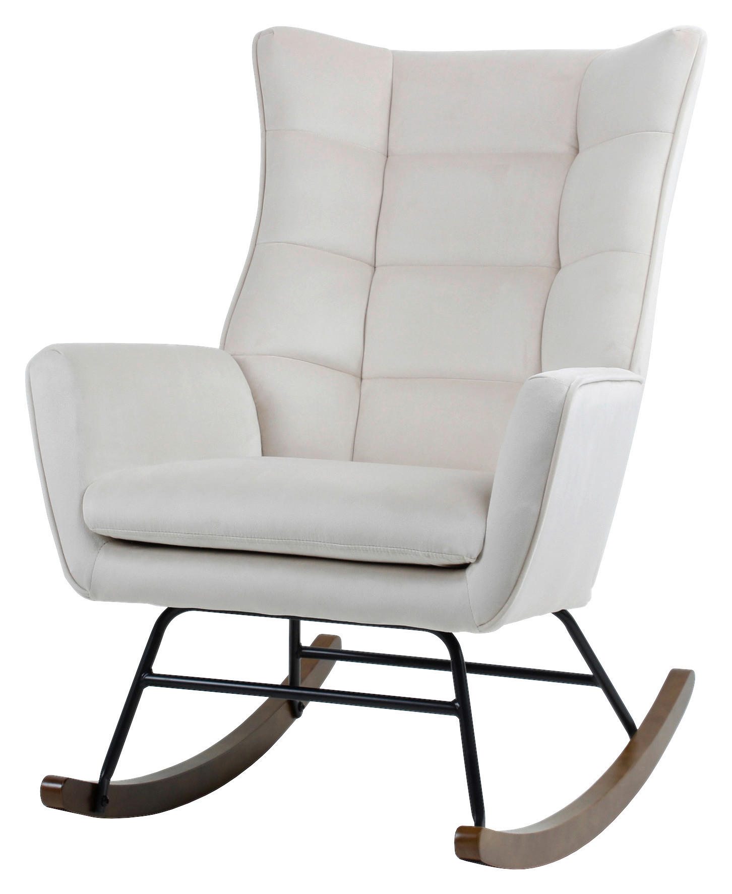 GUNGSTOL i beige  - beige, Design, metall/trä (68/97/88cm) - Kayoom