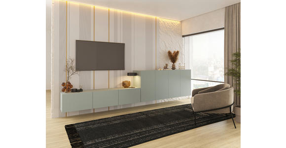 SIDEBOARD in 180/80/42 cm - Grün, Design, Holzwerkstoff (180/80/42cm) - Hom`in