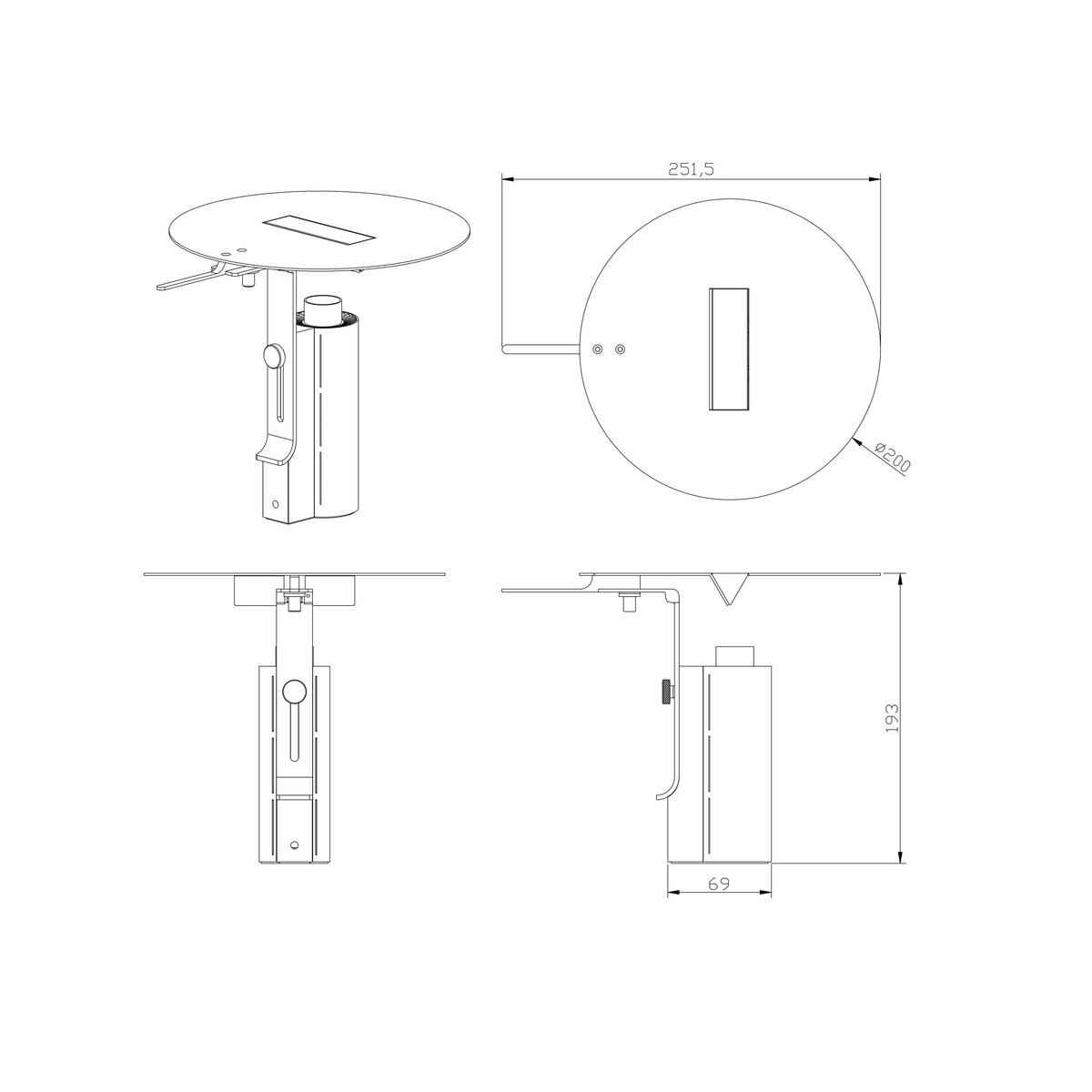 LED-TISCHLEUCHTE FITS 25.2/20/29.5 cm   - Bernsteinfarben, LIFESTYLE, Metall (25.2/20/29.5cm) - Lucide