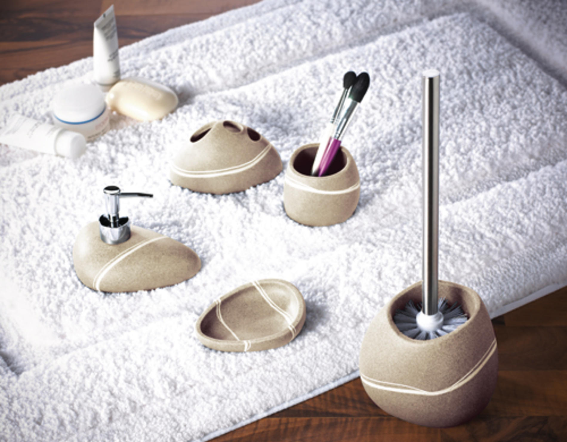 SEIFENSPENDER  - Beige, Basics, Kunststoff (10,5/13,7/9,3cm) - Sadena