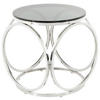 BEISTELLTISCH in Metall, Glas  - Silberfarben/Roségold, Design, Glas/Metall (40/42cm) - Kayoom