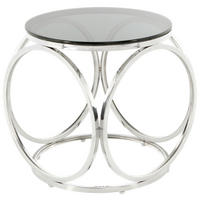 BEISTELLTISCH in Metall, Glas  - Silberfarben/Roségold, Design, Glas/Metall (40/42cm) - Kayoom