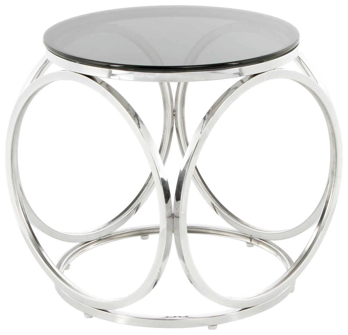 BEISTELLTISCH in Metall, Glas  - Silberfarben/Roségold, Design, Glas/Metall (40/42cm) - Kayoom