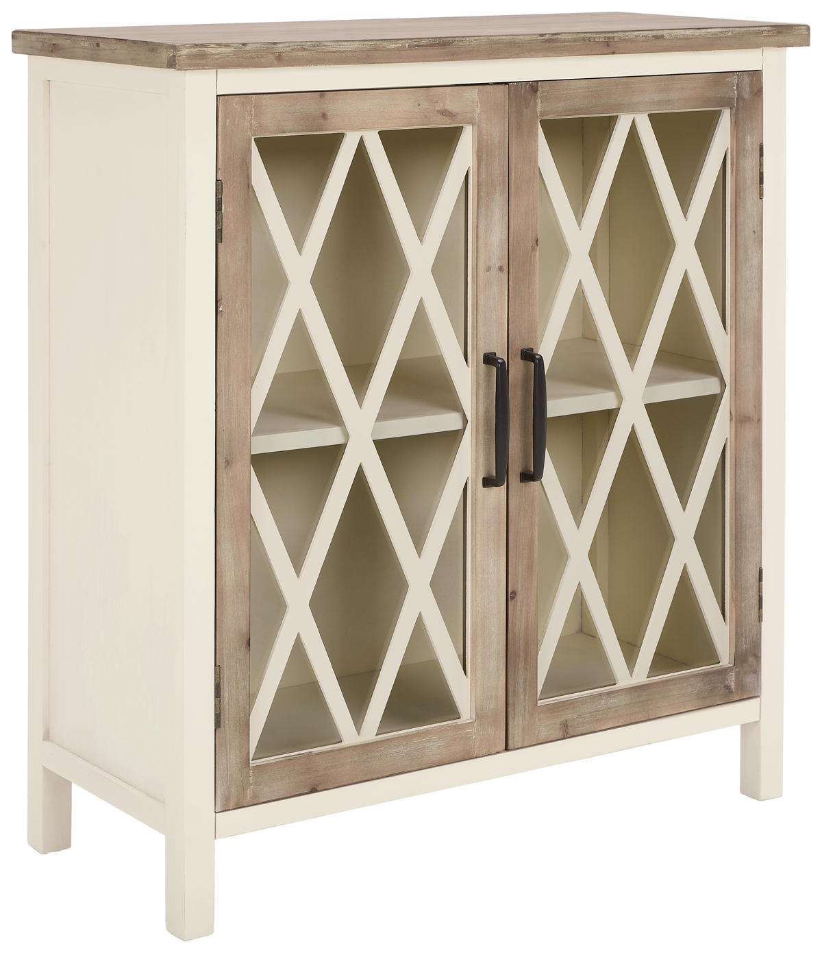 KOMMODE  in 80/85/35 cm  - Klar/Schwarz, KONVENTIONELL, Glas/Holz (80/85/35cm) - Livetastic