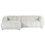 ECKSOFA in Chenille Creme  172/265 cm  - Creme/Schwarz, KONVENTIONELL, Kunststoff/Textil (172/265cm) - Carryhome