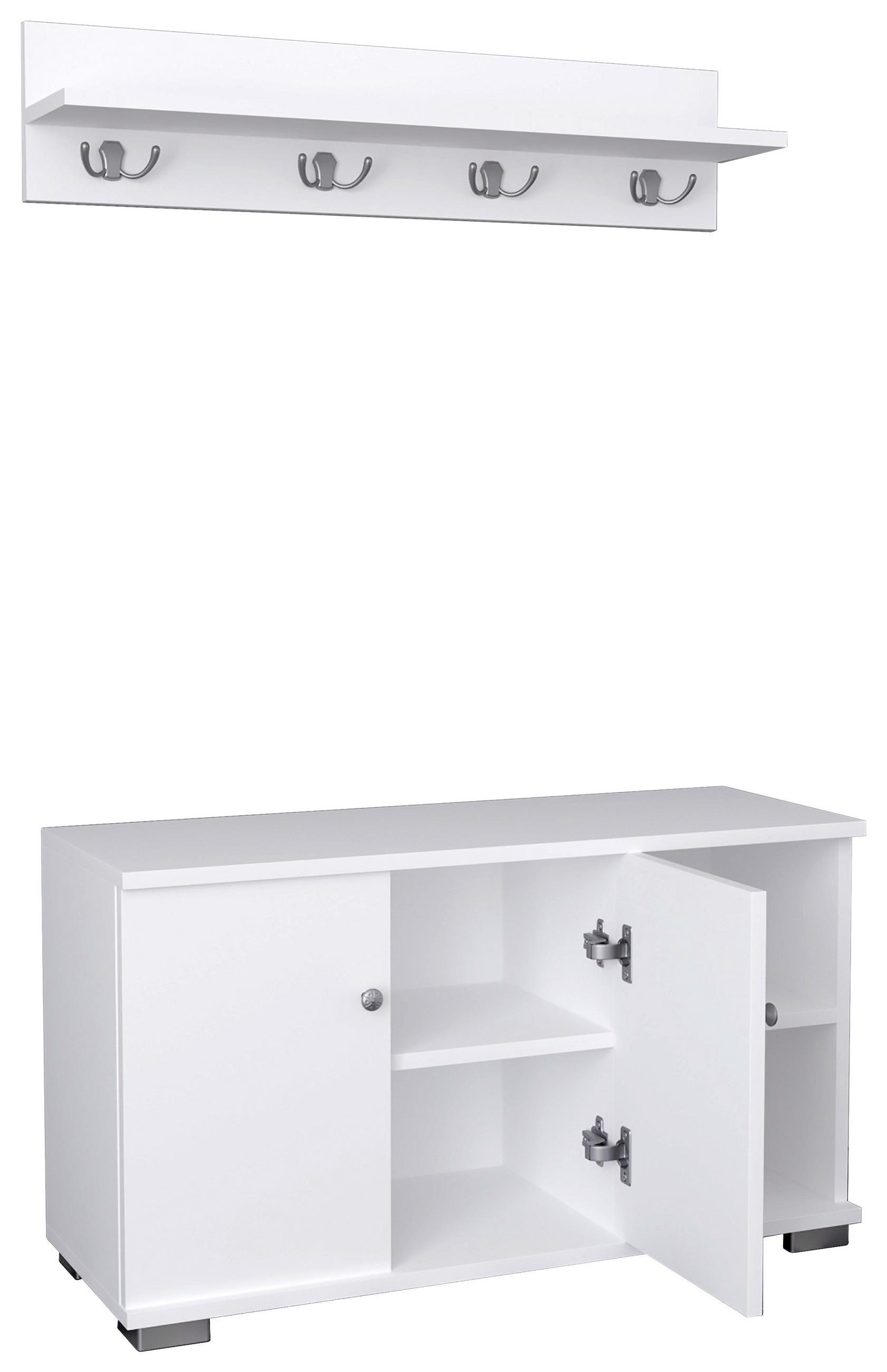 HALLMÖBEL 2 delar  i 90/82/33 cm  - vit, Modern, trämaterial (90/82/33cm) - MID.YOU