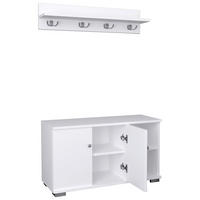 GARDEROBE 2-teilig  in 90/82/33 cm  - Weiß, MODERN, Holzwerkstoff (90/82/33cm) - MID.YOU