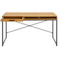 SCHREIBTISCH 140/58/76 cm  in Wildeiche  - Wildeiche/Schwarz, MODERN, Holzwerkstoff/Metall (140/58/76cm) - Carryhome