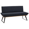 SITZBANK in Holz, Metall, Textil Schwarz, Eichefarben  - Eichefarben/Schwarz, Design, Holz/Textil (160/87/64cm) - Voleo