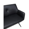 SITZBANK 200/87/65 cm  in Schwarz  - Schwarz, Design, Leder/Metall (200/87/65cm) - Novel